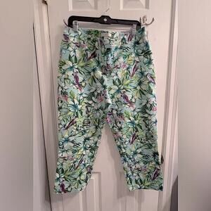 CHICO’S Gorgeous Tropical Print Pants Sz 12/14